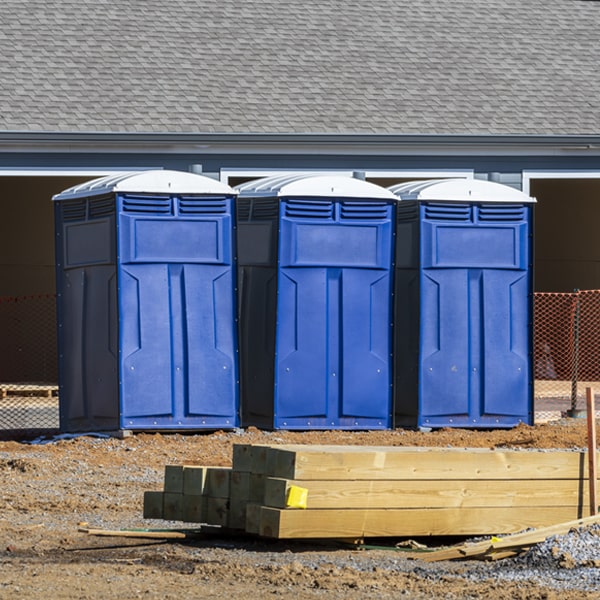 how often are the porta potties cleaned and serviced during a rental period in Montville